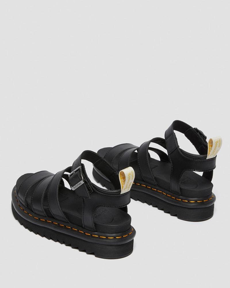 Dr Martens Vegan Blaire Felix Gladiator Sandaler Dame Sort | DK 301BEX